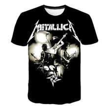 Load image into Gallery viewer, Summer 2020 new men&#39;s music T-shirt 3D printed round neck short sleeve T-shirt guitar handsome stylish metal cool top S-6XL
