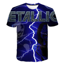Load image into Gallery viewer, Summer 2020 new men&#39;s music T-shirt 3D printed round neck short sleeve T-shirt guitar handsome stylish metal cool top S-6XL

