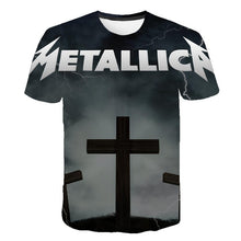 Load image into Gallery viewer, Summer 2020 new men&#39;s music T-shirt 3D printed round neck short sleeve T-shirt guitar handsome stylish metal cool top S-6XL

