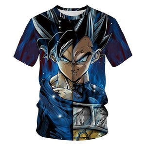 men and women personality anime Dragon Ball Z 3D printing T-shirt cool fashion comfortable short-sleeved creative shirt