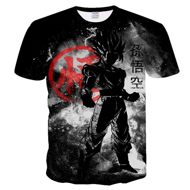 men and women personality anime Dragon Ball Z 3D printing T-shirt cool fashion comfortable short-sleeved creative shirt
