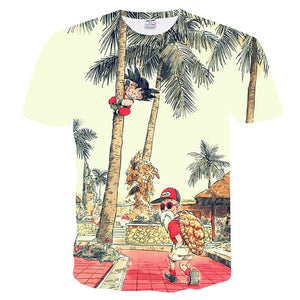 men and women personality anime Dragon Ball Z 3D printing T-shirt cool fashion comfortable short-sleeved creative shirt