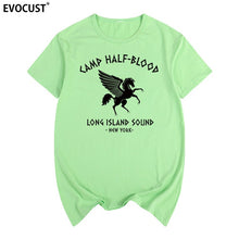 Load image into Gallery viewer, camp half blood new York Long Island Sound Percy Jackson Summer T-shirt Cotton Men T shirt New women TEE fashion Casual
