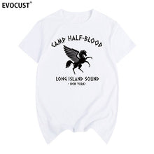 Load image into Gallery viewer, camp half blood new York Long Island Sound Percy Jackson Summer T-shirt Cotton Men T shirt New women TEE fashion Casual
